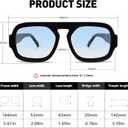 YDAOWKN Retro Square Aviator Sunglasses for Women Men Trendy Flat Top Sun Glasses UV Protection Vintage Shades