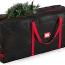 Zober Large Christmas Tree Storage Bag - Fits 9 Ft Artificial Trees - Plastic, Waterproof Christmas Tree Bag For Storage Box For Xmas - Strong, Durable Handles - Label Card Slot - Black