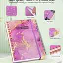 2026 Planner, Hardcover Weekly and Monthly Planner, January 2026 - December 2026, Spiral Yearly Agenda Organizer Book 2026 with Tabs, Daily Calendar Planners for School Work Home, A4 (8.5" x 11"), Purple Marble