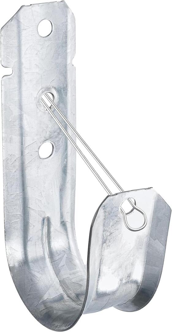 COCODE 25 Pack Wall Mount 2 J Hooks with Retainer Clip Galvanized Steel Cable Hangers Heavy Duty Utility Hooks Cable Management Support for Structured Cabling