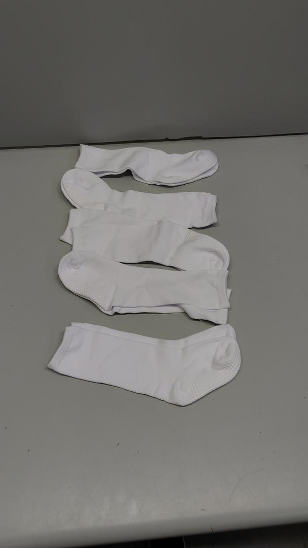 5 pairs white grippy socks (Toddler)