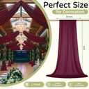 Wedding Arch Draping Fabric 29" x 19Ft Sheer Drapes for Backdrop Wedding Ceremony Reception Ceiling Decor Curtain Baby Bridal Shower Decoration (Burgundy, 1 Panel)