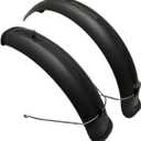 Bike Fender Set Bicycle Fender Set 20x4.0 inch Wide Front Rear Mudguards Off-Road Fat Tire Bike Wings Full Coverage Bike Plastic Mountain Bike mudguards(A Pair Grey)