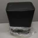 TIPGO Bathroom Trash Can with Lid, 4 Gallon / 15 Liter Small Garbage Can, Press Top Bin, Plastic Wastebasket with Pop-Up Lid for Bedroom, Living Room, Office (Black)