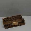 StorageWorks Toilet Tank Tray, Brown Round Paper Rope Bathroom Baskets for Organizing, Toilet Tank Basket, Toilets Organizer with Built-in Handles, 14 "L x 6 "W x 3 "H, 1 Pack