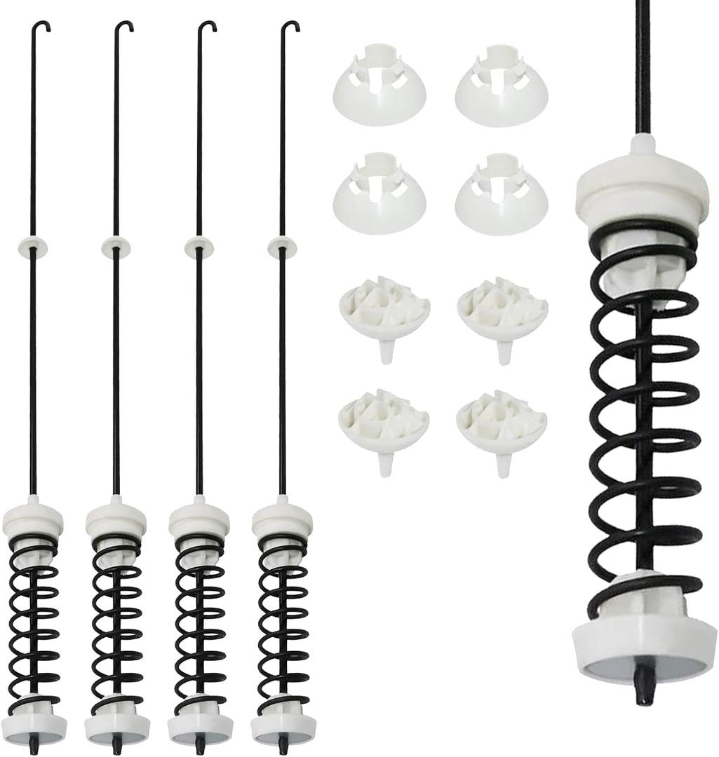 NEW UPGRADED4Pcs W10780048 WTW4800XQ4 WTW4800XQ1 RTW4640YQ1 ATW4675YQ1 Washer Suspension Rod Kit by Kitfit - Replacement for Whirlpool Kenmore Admiral Maytag Washing Machine