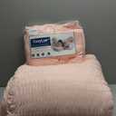 CozyLux Queen Comforter Set Blush Pink Seersucker 7 Pieces Bed in a Bag Queen Comforter Set with Sheets, Luxury Soft Bedding Set with Down Alternative Comforter, Sheets, Pillowcases & Shams All Season