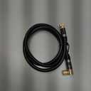 BlueRigger RG6 Digital Coaxial Audio Video Cable - 3FT, 90 Angled to Straight Male F Type Connector, Triple Shielded - HDTV, CATV, DVB-T2/C/S, Cable Modem, Radio, Satellite Receivers