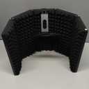 Aokeo Microphone Isolation Shield, Foldable Mic Shield with Triple Sound Insulation, Reflection Filter with 3/8" and 5/8" Mic Threaded Mount for Recording Studio, Podcasts, Singing, and Broadcasting