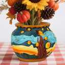 Plant Pots with Drainage Holes - Cute Unique Starry Sky Theme Flower Pots - Decorative Planter for Indoor/Outdoor, Funny Plant Pots for Home Garden Decor