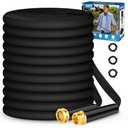 Toolasin Garden Hose 50ft, Non-Expanding, Lightweight, Leak-Proof Metal interface, No-Knots, Portable, Wear-Resistant, Sturdy, Flexible, 3/4GHT, Water Hose for Yard, Garden
