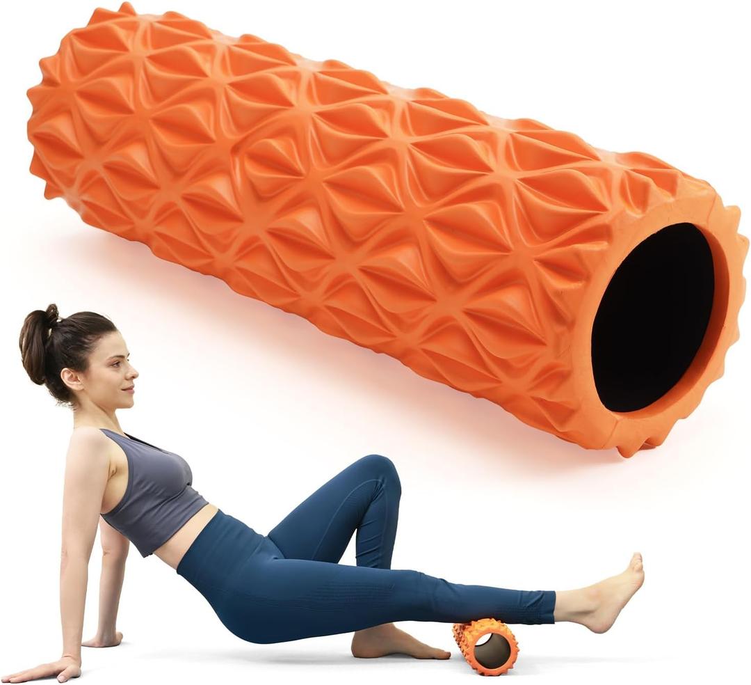 Foam Roller - 15 inch Deep Tissue Massager for Muscle Massage, Myofascial Trigger Point Release, Exercise, Yoga, Pilates & Stretching(Orange) Foam Roller - 15 inch Deep Tissue Massager for Muscle Massage, Myofascial Trigger Point Release, Exercise, Yoga, Pilates & Stretching(Orange)