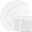 Kosiz 1000 Pcs Plastic Merchandise Shopping Bags Bulk for Small Business 9 x 12 in Goodie Retail Bag with Die Cut Handles Party Favor for Grocery Holiday Boutique Stores Birthday Gift(White)
