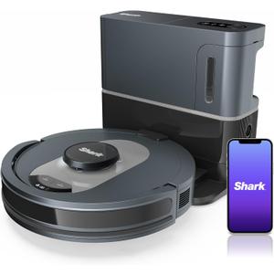 Shark UR2500SR AI Ultra Robot Vacuum, with Ultra Clean, Home Mapping, 30-Day Capacity Bagless Self Empty Base, Perfect for Pet Hair, WiFi, Compatible with Alexa, Black/Silver 