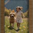 SUMGAR 5x7 Wooden Picture Frame Natural Rustic 5 x 7 Picture Frames Solid Wood Photo Frame Wall Living Room Decor Tabletop and Wall Hanging Gift for Family Grandma Mom Wood Grain Design