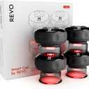 REVO The Original 4-in-1 Smart Cupping Therapy Massager, Red Light Therapy for Targeted Pain Relief, Knots, Aches, Muscle Soreness, Circulation & Tighter Skin, Portable Cupping Kit (1pack)