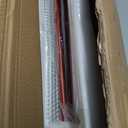 Chicken Feeding Trough 45", Heavy Duty Galvanized Steel Poultry Feeder with Red Crossbar & Drainage Holes, Large Capacity Feeder Trough for Chicken, Duck, Goose, Turkey, Rabbit, Pigeon