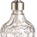 YunNasi Soap Dispenser with Stainless Steel Pump, Clear Crystal Design, Vintage and Elegant, Refillable Liquid Hand Soap Dish Soap Dispensers for Bathroom Counter, Kitchen Sink (Style 1)