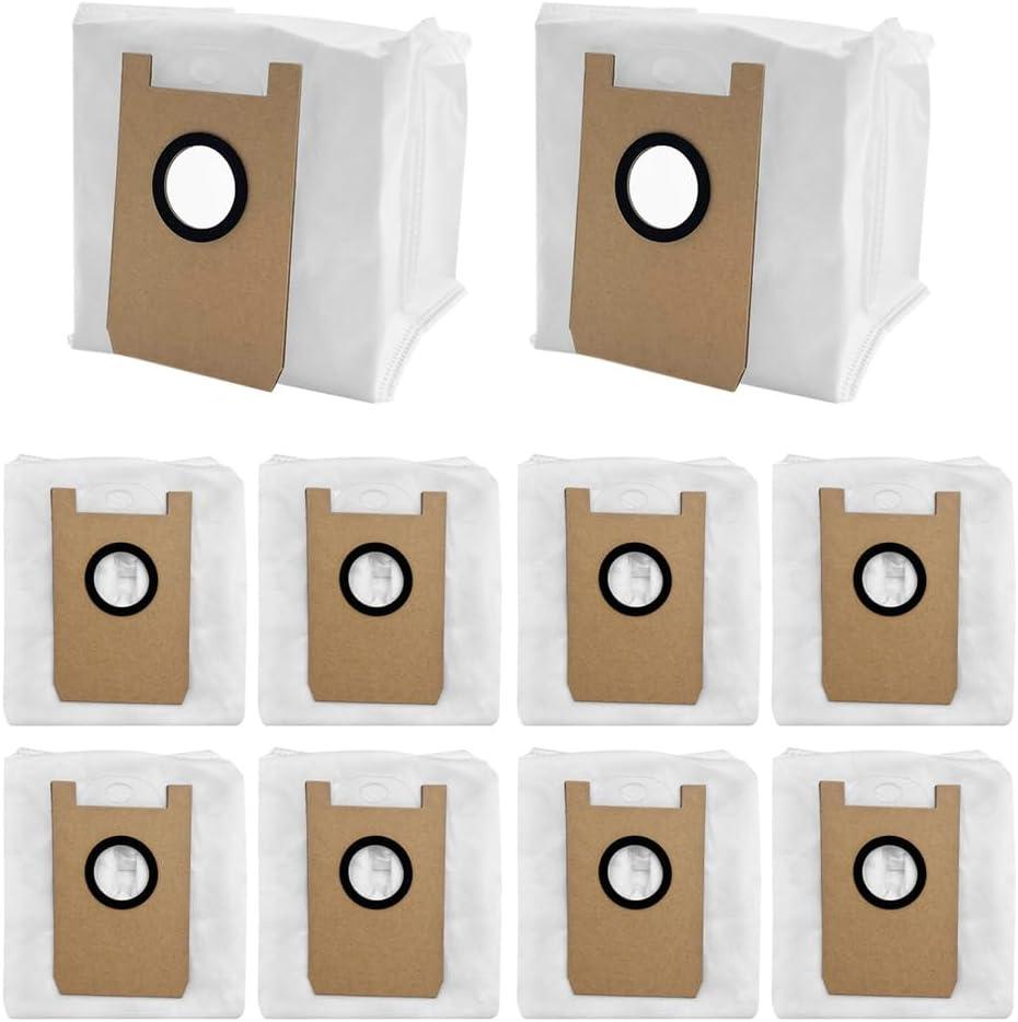 10 Pack Dust Bags Compatible with AIRROBO T20+/ T25+ Robot Vacuums, Accessories Replacement Part 3 L dust bag large capacity Dirt Disposal Bags