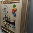 Foldable Wooden Playpen for Babies and Toddlers, 63x63x24 Inch