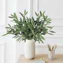 Ttranewsoo Faux Plants Olive Leaves Stems Artificial Plants Olive Tree Branches for Small Vase Tabletop Greenery Decor for Home Decor Office Wedding Party 19.6 4pcs