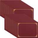 SUNEE Certificate Holders(Burgundy, 30 Packs), Diploma Covers Gold Foil Border, for Letter Size 8.5x11 Certificates, Cardstock, Document Papers