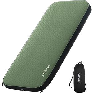 Acacia 4" Thick Self Inflating Sleeping Pad with Foam, Innovative Y-Shaped Telescopic Structure, Ultraportable Camping Air Mattress with Pump Sack, Easy Roll Up Sleep Bed for Travel Tent Car
