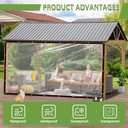 Clear Tarp Waterproof with Grommets 4x6 ft,Heavy Duty Clear Plastic Tarp Cover,Clear Vinyl Tarp for Outdoor/Patio/Garden/Chicken Coop/Cat Litter