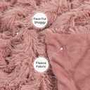 Tuddrom Decorative Extra Soft Faux Fur Blanket Twin Size 70" x 78",Solid Reversible Fuzzy Long Hair,Fluffy Cozy Plush Fleece Comfy Microfiber Blanket for Couch Sofa Bed,Peach Whip