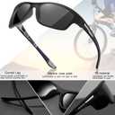 4 Pairs Polarized Sunglasses for Men Women Sports Wrap Around Shades UV Protection Running Fishing Biking Cycling