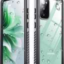 SPIDERCASE Designed for Samsung Galaxy S20 FE 5G Case Waterproof,Built-in Screen Protector [12FT Military Shockproof] IP68 Underwater Full Heavy Duty Anti-Scratched Rugged Case for S20 Fe 6.5",Black