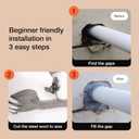 MaPorch Steel Wool Mouse Hole Filler - 3-Pack, 2.5 in x 7.5 ft - Malleable Gap Sealer for Wall Gaps - Hole Sealer for Mice Control at Pipe Openings - DIY Kit with Gloves & Scissors