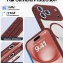 Faiono Magnetic for iPhone 17 Pro Max Case [Full Camera Protection][Military-Grade Protection][Compatible with MagSafe] Shockproof Protective Slim Phone Case for iPhone 17 Pro Max, Claret