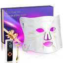 Red Light Therapy for Face, LED Face Mask Light Therapy, Red Light Therapy Mask for Acne, Wrinkles and Skin Rejuvenation, 320 LEDS, 3 Modes, 10-Min Auto Off, Eye Protection Included