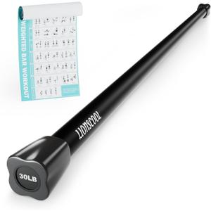LIONSCOOL Workout Weighted Bar,Padded Exercise Weight Bar, Solid Steel Stretching weighted bar set for Body Sculpting, Physical Therapy,Body Toning