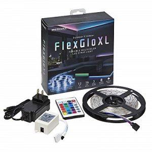 Flexible Multi-Colored LED Light Strips, RGBW LED with Adhesive Backing and Remote Control, Waterproof Weatherproof, 12 ft