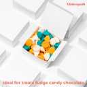 2 x UnicoPak 20 Pack 4x4x2 White Small Gift Boxes - Food Grade Cardboard Treat Boxes for Candy, Fudge, Cookies - Small Square Boxes for Ornaments, Jewelry Trinkets, Party Favors, Small Business Packaging