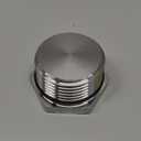 PATIKIL M32x1.5 Male Plug, 1 Pack Waterproof Dustproof 304 Stainless Steel Thread Hex Head Socket Solid Pipe Fitting with Sealing Rubber Ring