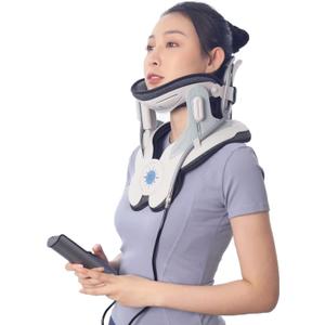 Cervical Neck Traction Device, Electric Air Pump Neck Stretcher Cervical Traction Device,with 3 Power Traction and 8 Airbag Support, Neck Brace which Decompresses the Neck and Relieves