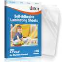 Uinkit 4mil Thick Self Laminating Sheets 8.5 x 11", 60Pack (More Value) Single-Sided Peel & Stick for Teachers, Office & Home Crafting - No Heat Machine Needed