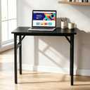 Need Small Computer Desk 31.5 in Folding Home Office Table Black