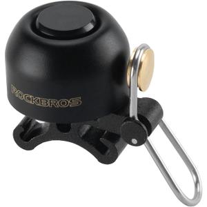 ROCKBROS Bike Bell Classic Bicycle Bell,Loud Sound 100dB Bike Bells for Adults Kids, Fit for 0.87-1.34in Bicycle Handlebars,Road Mountain Bike Accessories (Black)