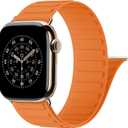 Patented Magnetic Link Sport Band Compatible with Apple Watch Bands Men 44mm 45mm 46mm 49mm 42mm 41mm 40mm 38mm Women, Nylon Sport Loop Strap for iWatch Ultra 3 2 1 SE Series 11 10 9 8 7 6 5 4 3 2 1