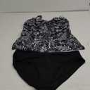 Aqua Eve Women Two Piece Plus Size Tankini Strapless Bathing Suits Bandeau Swimsuits with High Waisted Bottom 18W