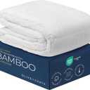 Olive + Crate 100% Viscose Derived from Bamboo - King Size - Hypoallergenic, Cooling & Moisture-Wicking Bedding - All Season Lightweight Plush Design - Organic King Comforter - 102"x90" (White)