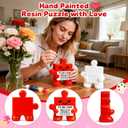 Fathers Day Love Gifts for Him Her, Wedding Anniversary Birthday Gifts for Boyfriend Girlfriend, I Love You Gift, to My Love Romantic Puzzle Piece Decor for Husband Wife Couples