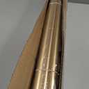 1" Gold Double Curtain Rod (28–48 Inch) with Clear Resin Ends and Holdbacks