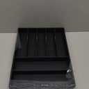 Silverware Organizer Kitchen Drawer Organizer Utensil Organizer Bamboo Silverware Holder Cutlery Organizer in Drawer Flatware Organizer Tray(7 slots, Black