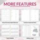 GNL 2026 Planner, Weekly and Monthly Planner (January - December 2026), 8.5" x 11" Monthly Agenda Planner with Waterproof Flexible Cover, Spiral Binding Notebook with Tab, Pockets, Bookmark, Floral