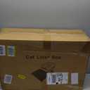 Prodigen Extra Large Stainless Steel Cat Litter Box with Lid High Wall Sides Enclosure, Non-Sticky, Anti-Leakage, Easy Cleaningwith Cat Mat & Metal Scoop, 24" L x 16" W x 12" H